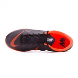 Nike Mercurial VaporX XII Academy IC Soccer Cleats Total Black Orange - StarStadium