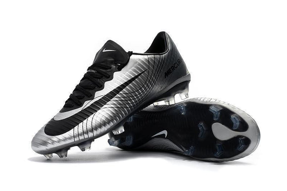 Nike Mercurial Vapor XI FG Soccer Cleats Silver Black - StarStadium