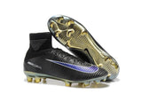 Nike Mercurial Superfly V FG Soccer Cleats Black Blue Golden - StarStadium