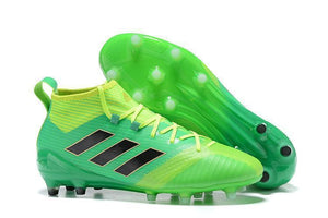 Adidas ACE 17.1 Primeknit FG Soccer Cleats Solar Core Green Black - StarStadium