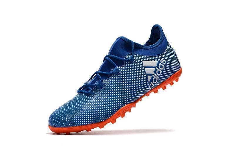 Adidas X Tango 17.3 Turf Soccer Cleats Deep Royal Blue Silver Orange starstadium