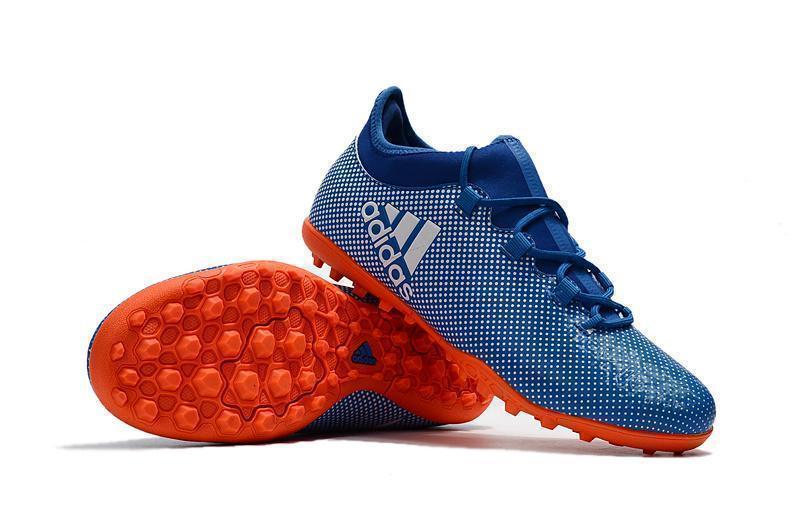 Adidas X Tango 17.3 Turf Soccer Cleats Deep Royal Blue Silver Orange starstadium