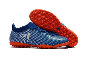 Adidas X Tango 17.3 Turf Soccer Cleats Deep Royal Blue Silver Orange - StarStadium