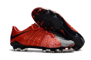 Nike Hypervenom Phantom III FG Soccer Cleats Grey Red Black - StarStadium