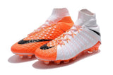 Nike Hypervenom Phantom III DF FG Soccer Cleats White Orange Black - StarStadium