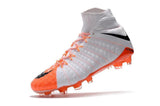 Nike Hypervenom Phantom III DF FG Soccer Cleats White Orange Black - StarStadium
