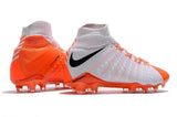 Nike Hypervenom Phantom III DF FG Soccer Cleats White Orange Black - StarStadium