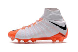 Nike Hypervenom Phantom III DF FG Soccer Cleats White Orange Black - StarStadium