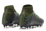 Nike Hypervenom Phantom III DF FG Soccer Cleats Grey Green Black - StarStadium