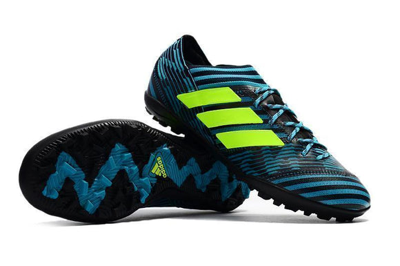 Adidas Nemeziz Tango 17.3 Turf Soccer Cleats Blue Black Solar Yellow - StarStadium